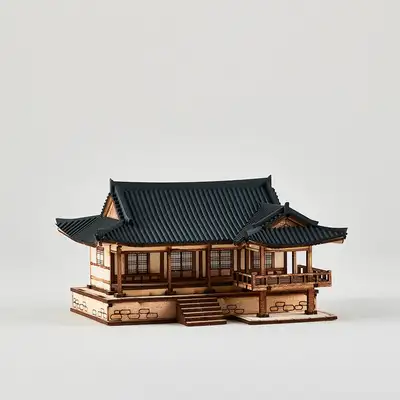 L-shaped Wooden Deck Hanok
