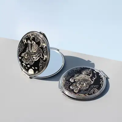 Mother-of-Pearl Folding Hand Mirror