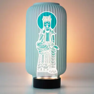 Aurora Maitreya Meditation Mood Lamp (Rechargeable, Touch Control)