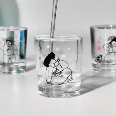 Everyone's Genre Painting Temperature-Changing Soju Glass Set