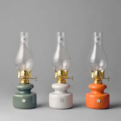Plum Blossom Oil Lamp (Round/Large)