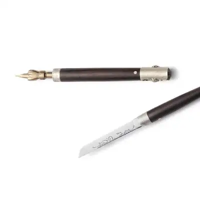 Ebony and Silver-Plated Pen Jangdo
