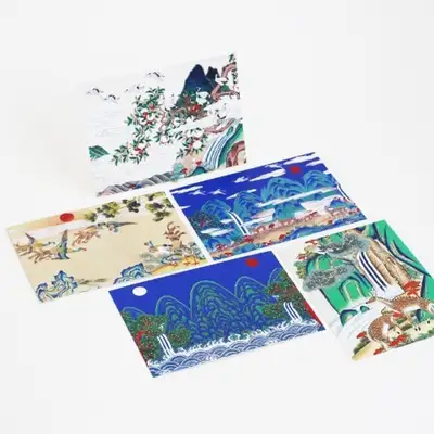 Folk Painting Postcard