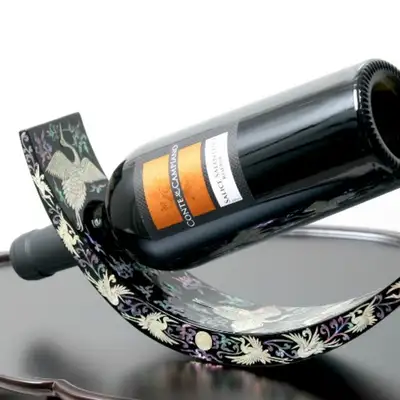 Mother-of-Pearl Lacquered Wine Holder Rack