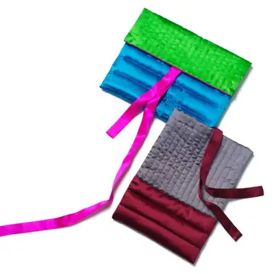Color-Blocked Quilted Pouch