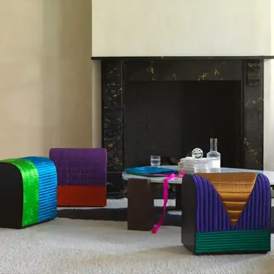 Solid Color Quilted Stool Cover