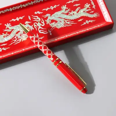 Flower Pattern Mother-of-Pearl Ballpoint Pen