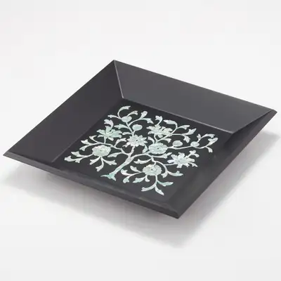Peony Pattern Square Tray