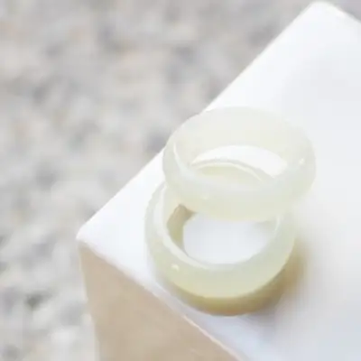 White Jade Double Finger Ring