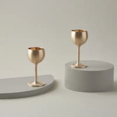 Organic Brass Liquor Glass Set