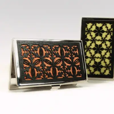 Openwork Stainless Steel Business Card Case
