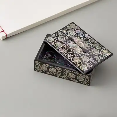 蝙蝠紋貝殼名片盒