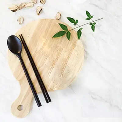 Raw Lacquer Coated Adult Utensil Set (Single)