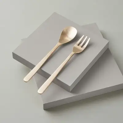 Bangja Yugi Teaspoon and Fork Set (Single Serving)