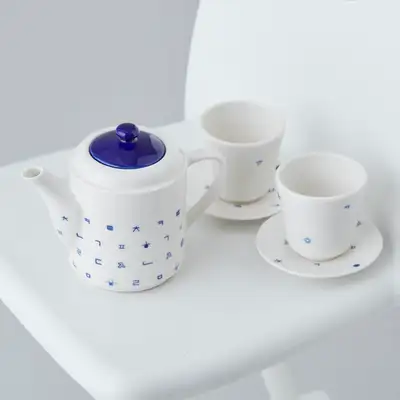 韓文茶壺套組