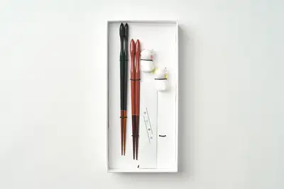 Rabbit Ear Chopsticks 2p + Chopstick Rest 2p