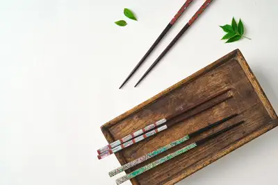 VIP Mother-of-Pearl Chopsticks + Chopstick Rest Gift Set
