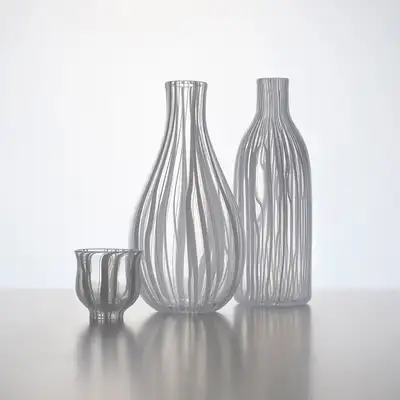 Stem Pattern Decanter Set
