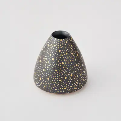 Black Night Milky Way Gold Pen Holder