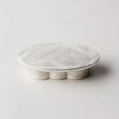 Silver Oval Table