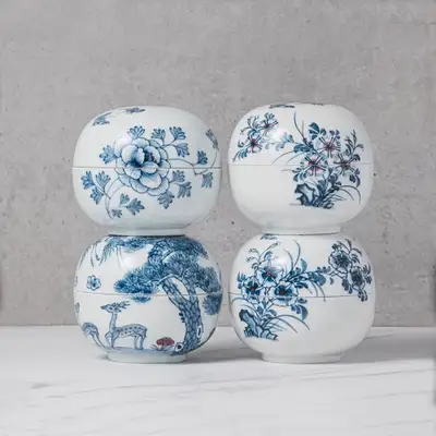 Blue and White Porcelain Incense Container Series (1pc)