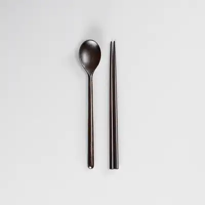 Odan Natural Lacquer Spoon and Chopstick Set (1 Set)