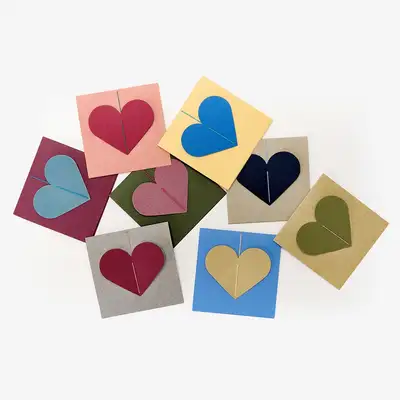Zatouri Heart Hand-Stitched Card (1pc)