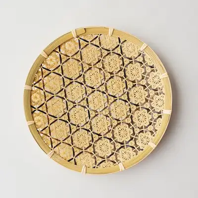 Chrysanthemum Pattern Bamboo Plate