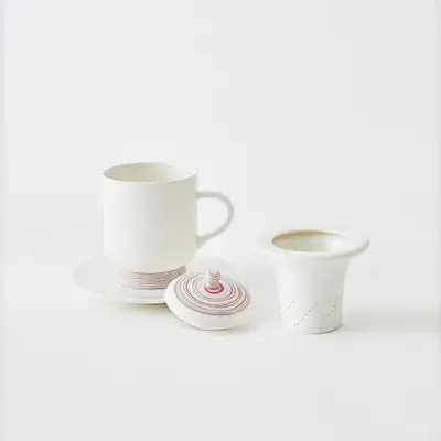 Flow of Lines Single-Person Tea Set