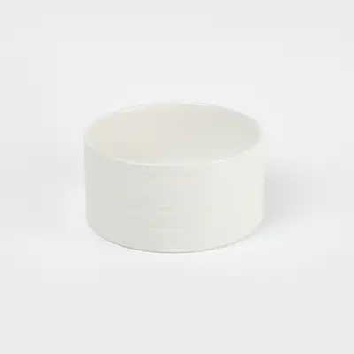 Tree Ring White Porcelain Bowl