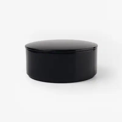 Lacquered Food Container with Lid (Black)
