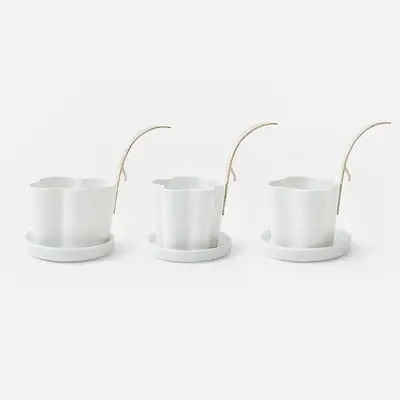 銀色ハンドル茶漉し（1個）