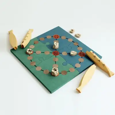 Puzzle Mackerel Yut Nori Game Set
