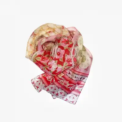 Taegeuk Pattern Silk Scarf - Mugunghwa