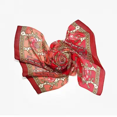 Taegeuk and Trigrams Silk Scarf - Royal