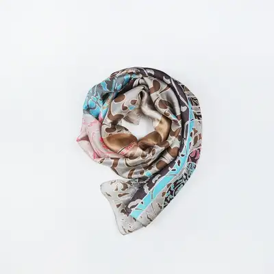 Taegeuk Pattern Silk Scarf - Harmony