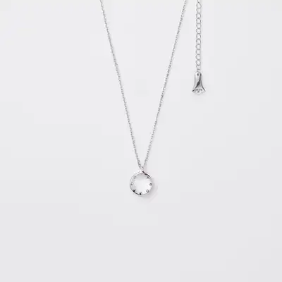 Po Charm Silver Necklace