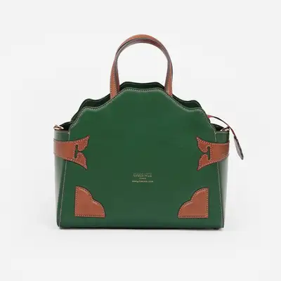 Korean Paper Traditional House Tote Bag Courtyard (Green)