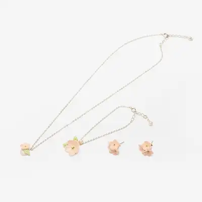 Medlar Flower 3-Piece Set (Necklace + Earrings + Bracelet)