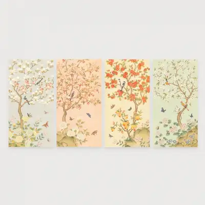 Folk Painting Money/Ticket Envelope Set