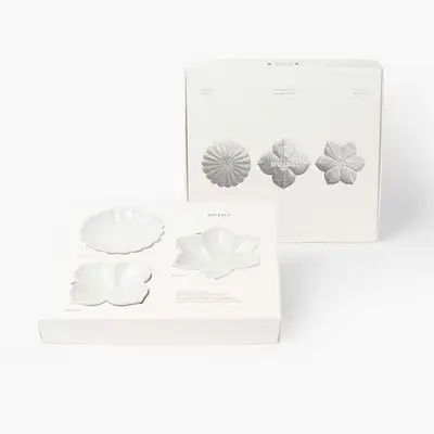3-Piece Flower-Shaped Condiment Dish Set
