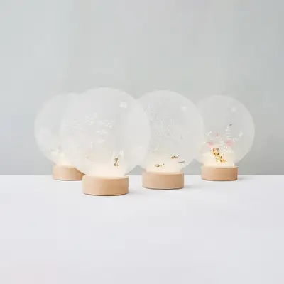 Mother-of-Pearl Lacquerware Moonlight Story Mood Lamp (White)