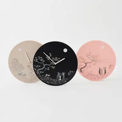 Nacre and Lacquer Moonlight Story Wall Clock
