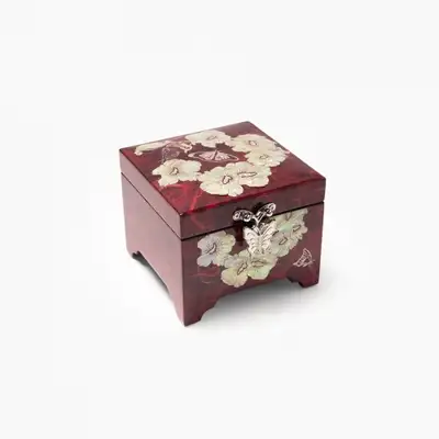 Mugunghwa Butterfly Jewelry Box (Red)