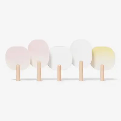 Forest Breeze - Korean Paper Fan (Straight Type)