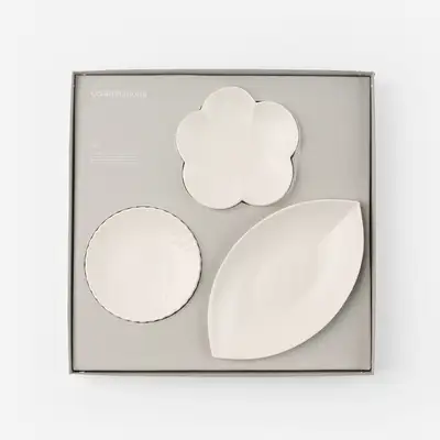White Porcelain Serving Dish 3-Piece Set