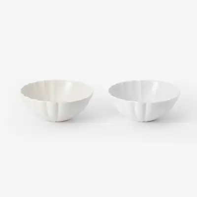 White Porcelain Half-Round Bowl (M)