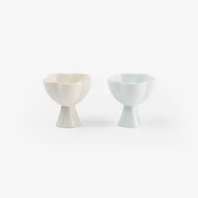 Celadon Five-Petal Soju Cup & Sauce Bowl