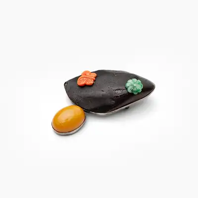 Amber (Honey) Brooch