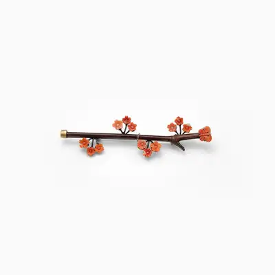 Red Plum Blossom Brooch